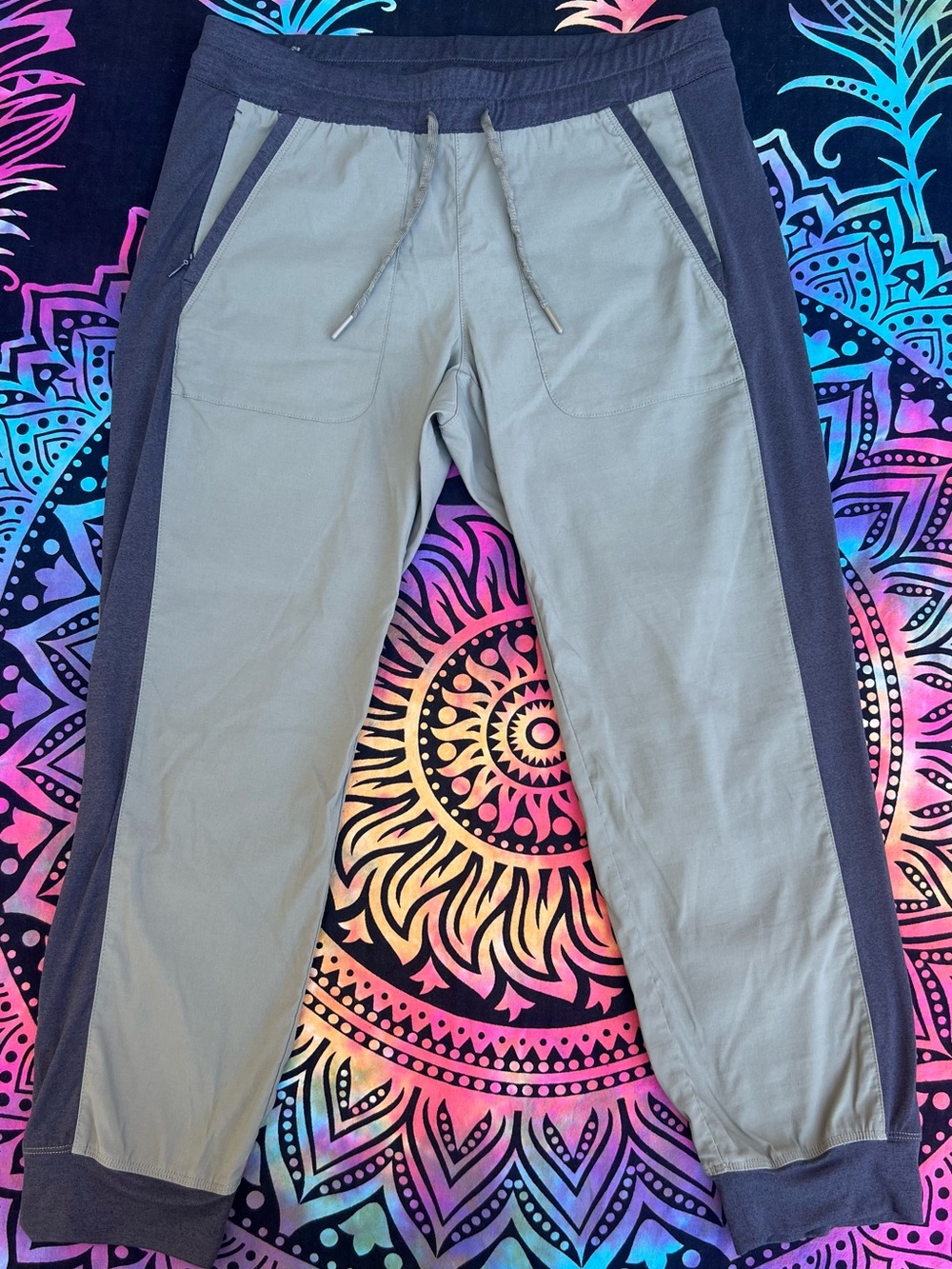 The North Face Two-Tone Track Joggers - Light Gray & Dark Charcoal